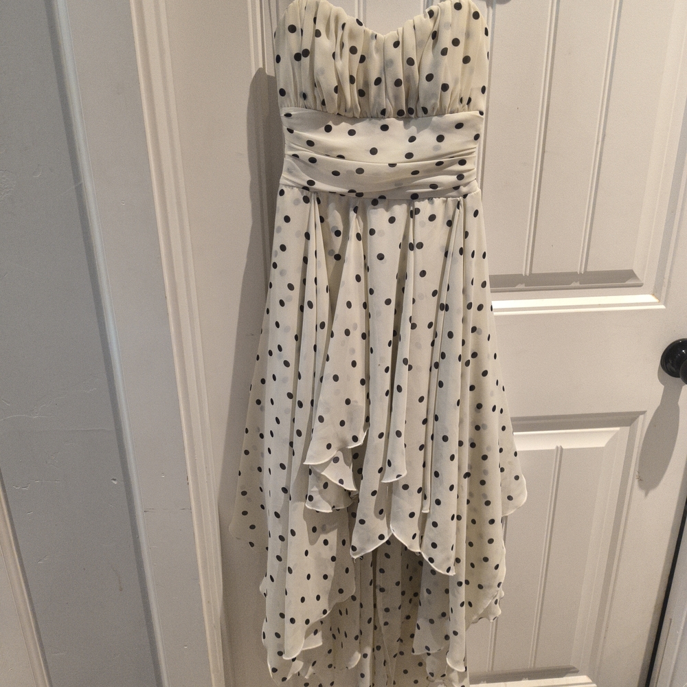 Windsor Black and White Asymmetrical High-Low Sundress
